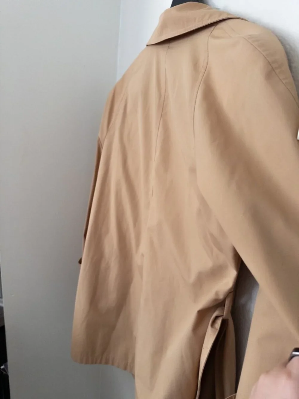 Vintage London Fog Short Trench Coat - tie waist, double breasted buttons - 14R